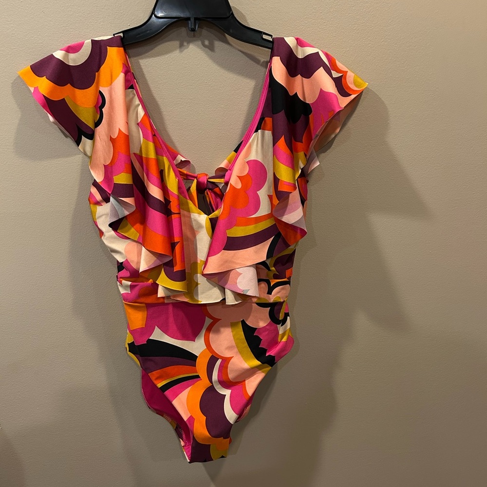 Trina Turk Fan Faire Ruffle One-Piece Swimsuit